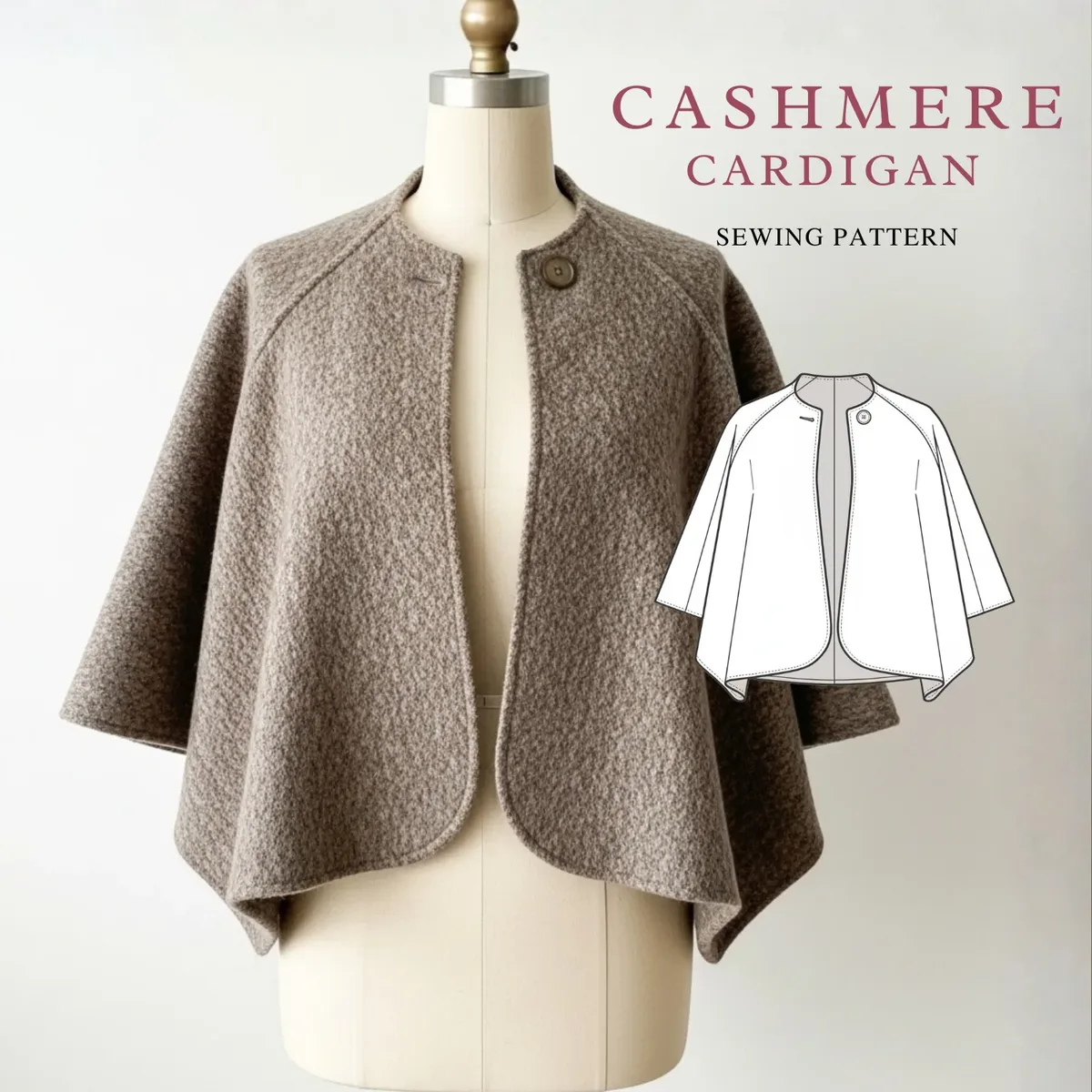 Cashmere Cardigan sewing pattern